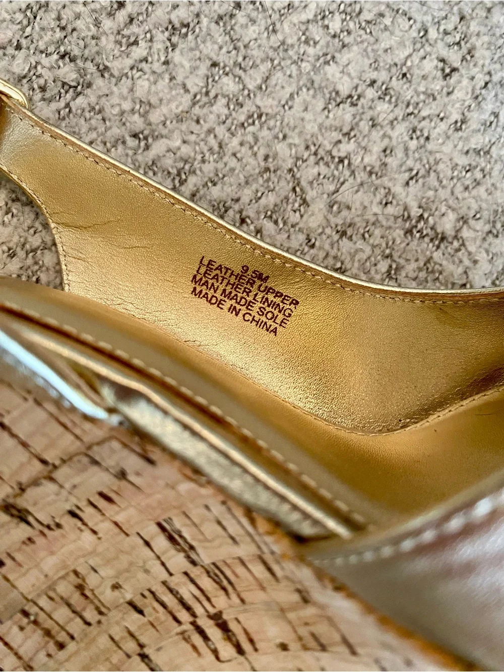 Lily Pulitzer Metallic Gold Wedge Slingback Heels - Women Shoes